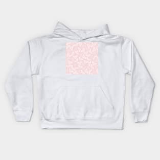 Elegant White Butterflies Pink Design Kids Hoodie